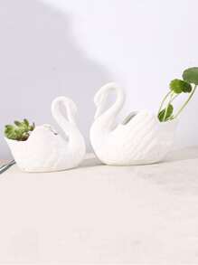 1 Vật Trang Trí ABS, Thiên Nga Trắng Thiết Kế Trang Trí Thủ Công Cho Tiệc Cưới - trắng - Xem 3