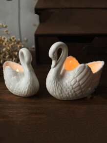 1 Vật Trang Trí ABS, Thiên Nga Trắng Thiết Kế Trang Trí Thủ Công Cho Tiệc Cưới - trắng - Xem 4