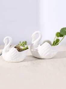 1 Vật Trang Trí ABS, Thiên Nga Trắng Thiết Kế Trang Trí Thủ Công Cho Tiệc Cưới - trắng - Xem 5