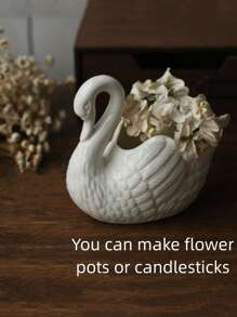 1 Vật Trang Trí ABS, Thiên Nga Trắng Thiết Kế Trang Trí Thủ Công Cho Tiệc Cưới - trắng - Xem 6