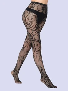 Graphic Fishnet Tights