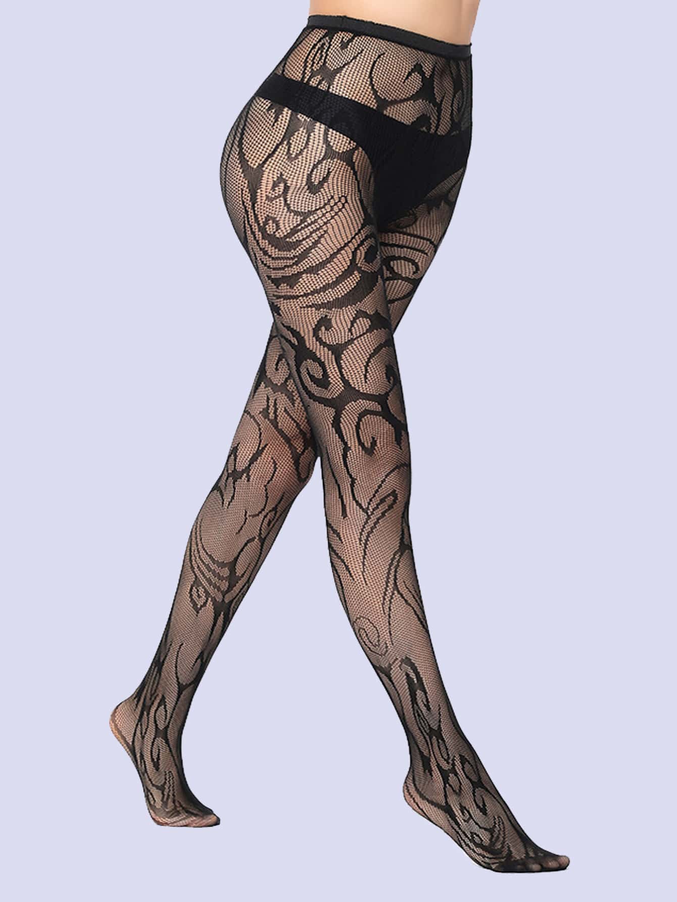 Graphic Fishnet Tights