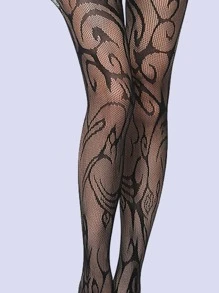 Graphic Fishnet Tights