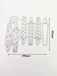 1 Thép Carbon Cắt Chết, Nến Thiết Kế Khắc Stencil Thủ Công Chết Cho DIY - Bạc - Xem 2