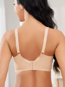 SHEIN Maternity Solid Nursing Bra - Apricot - View 2