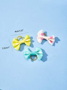 5入組隨機寵物毛髮蝴蝶結、寵物頭飾髮帶