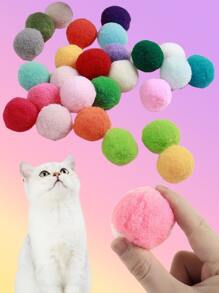 30入組隨機球形設計逗貓玩具