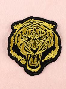 2入組/套老虎刺繡熨燙貼佈滌綸DIY服裝配飾 - 彩色 - 查看 3