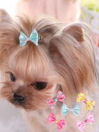 3 piezas pinzas para el pelo para mascotas adorables al azar