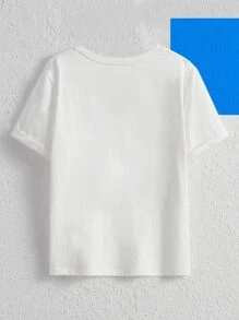 edelsteinstudio Plus Figure Graphic Tee, Women Summer T-Shirt - White - View 3