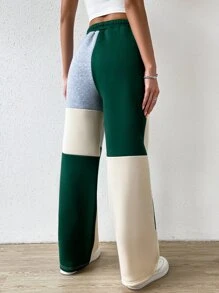 SHEIN Unity 字母圖案撞色衛褲 - 彩色 - 查看 2