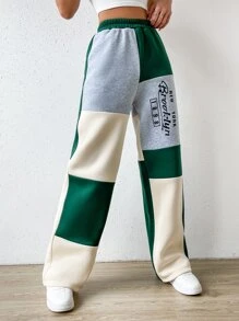 SHEIN Unity 字母圖案撞色衛褲 - 彩色 - 查看 6