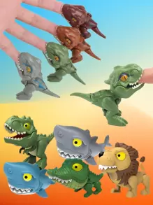 1入組卡通恐龍設計隨機逗貓棒手指袖 - 彩色 - 查看 1