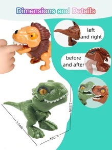 1入組卡通恐龍設計隨機逗貓棒手指袖 - 彩色 - 查看 4