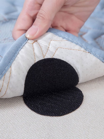 10 piezas de fijador de sofá autoadhesivo redondo de 6cm gancho y lazo