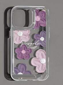 花卉透明手機殼，適用於 11、13、14 Pro Max - 無色 - 查看 1