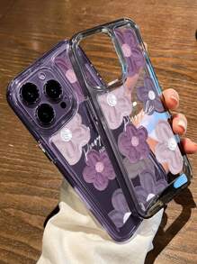 花卉透明手機殼，適用於 11、13、14 Pro Max - 無色 - 查看 4