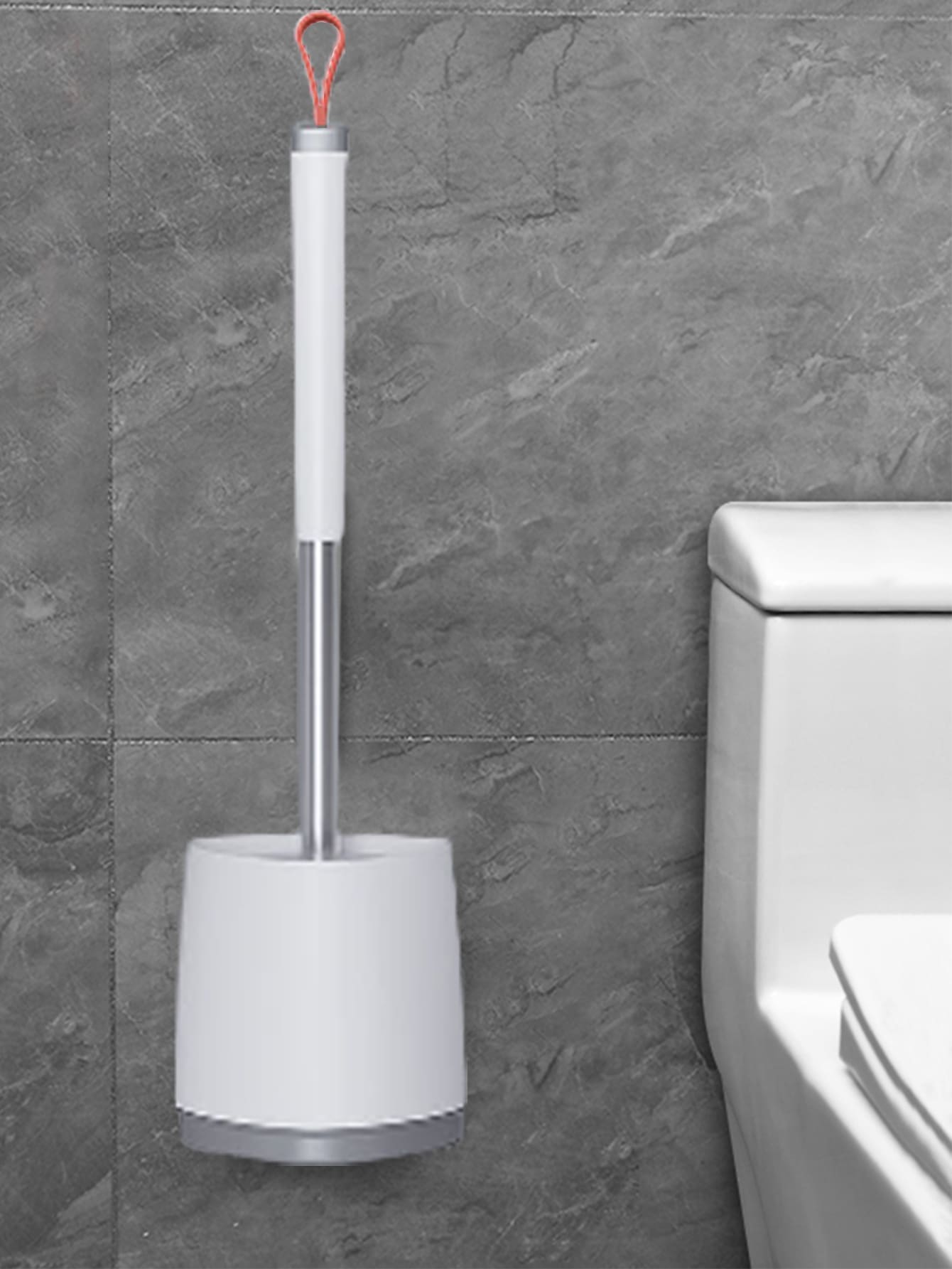 1入組PP馬桶刷壁掛式長柄馬桶清潔刷