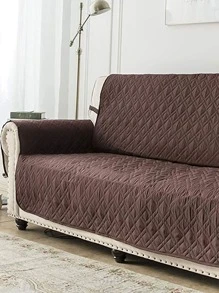1 Hình Học Quilting Sofa Khăn Hiện Đại Sofa Sofa Chăn Cho Gia Đình, Tất Cả Các Mùa - Màu nâu Sô-cô-la - Xem 1
