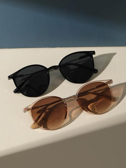 2pairs Retro Round Frame Sunglasses Sun Protection-The Perfect Travel Accessory For Women Sunglasses Beach Sun Glasses Beach Accessories For Women Sun Glasses Sunglasses Shades Basics And Suit For Sweater Jeans Sweatpants Hoodie Jackets Dress And Long Sleeve Shirt Fashionable Shade Elegant Outfit Family Outings Travel Vacation Holiday For Summer Beach Vacation,Outdoor,Travel