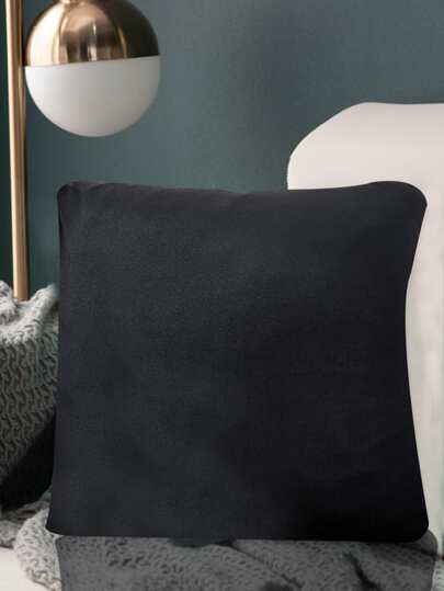 1 pieza de tela Funda de cojín sin negro Funda de almohada decorativa para sofá