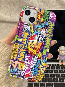 字母圖案絎縫手機殼 - 彩色 - 查看 2