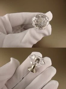 2入/10入亞克力透明水晶櫥櫃門抽屜手柄 - 無色 - 查看 4