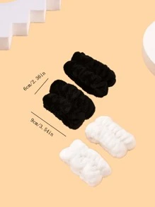 4 Cái/bộ Dây Đeo Tay Tắm Nhiều Màu, Dây Đeo Tay Tắm Polyester Tối Giản Cho Phòng Tắm - Đen và trắng - Xem 2