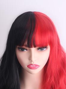 Peluca sintética largo ondulado con tupe - Multicolor - Ver 5