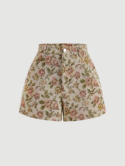 SHEIN MOD Pantalones cortos con estampado floral