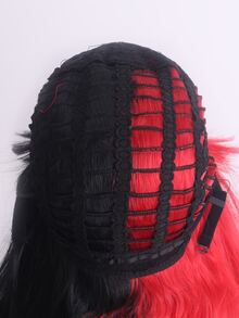 Peluca sintética largo ondulado con tupe - Multicolor - Ver 6