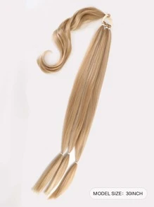 Long Braided Ponytail Extension 30 inch Golden Wrap Around Hair Extensions Ponytail Natural Soft Synthetic Hair Piece for Women