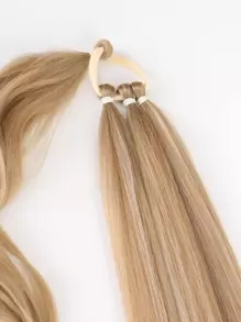Long Braided Ponytail Extension 30 inch Golden Wrap Around Hair Extensions Ponytail Natural Soft Synthetic Hair Piece for Women