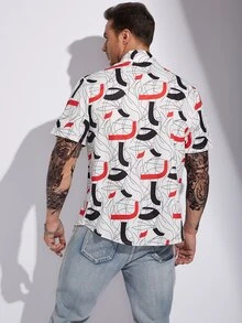 Manfinity Men Plus Allover Print Shirt - Multicolor - View 2