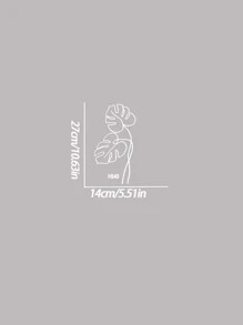 1sheet Leaf Pattern Car Sticker - White - View 3