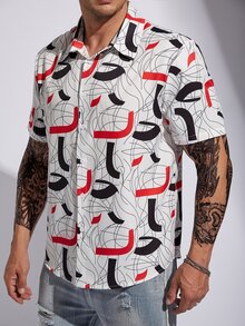 Manfinity Men Plus Allover Print Shirt - Multicolor - View 6