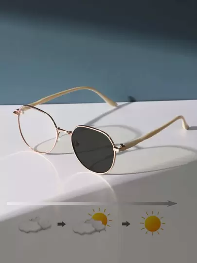 金属框架变色太阳镜女士太阳镜 - 女士的完美旅行配件优雅太阳镜海滩太阳镜女士海滩配饰太阳镜太阳镜色调时尚遮阳优雅装扮家庭出游旅行度假夏季海滩度假、户外、旅行