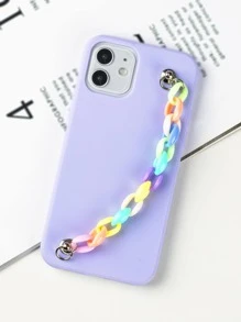Einfarbige Handyhülle & Kette Design, Handriemen