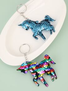 8 Piezas Llaveros De Unicornio Con Purpurina - Multicolor - Ver 3