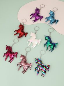 8 Piezas Llaveros De Unicornio Con Purpurina - Multicolor - Ver 4