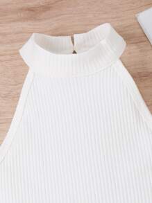 Chicas tejido de canalé Top halter & Shorts - Multicolor - Ver 3