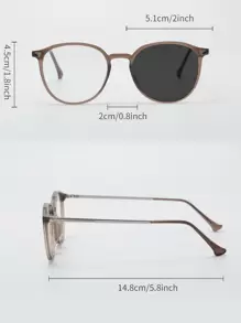 Kính râm đổi màu, Kính thời trang bằng nhựa, Mẫu cổ điển cho kỳ nghỉ du lịch ngoài trời, Chống tia UV, Thích hợp cho máy tính/Đọc sách/Chơi game/TV/Di động, Gọng nhựa tròn, Giảm mỏi mắt, Kính râm thời trang chống ánh sáng xanh Trang phục thanh lịch Gia đình đi chơi Du lịch Kỳ nghỉ Kỳ nghỉ cho Kỳ nghỉ bãi biển mùa hè, Ngoài trời, Du lịch - màu nâu - Xem 6