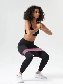 Banda de resistencia circular LEMONFIT para entrenamiento de cadera y glúteos - Morado - Ver 2