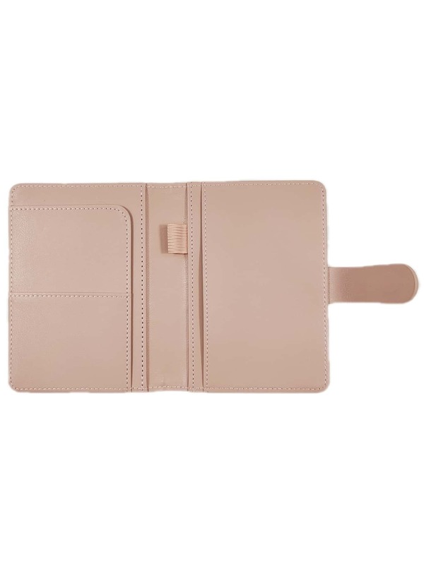 Metallic Airplane Pattern Passport Case Pink Portable PU SHEIN USA