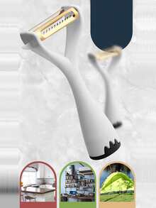 1 Dụng Cụ Gọt Vỏ Bằng Thép Không Gỉ, Dụng Cụ Gọt Rau Củ Cầm Tay Cho Nhà Bếp - trắng - Xem 3