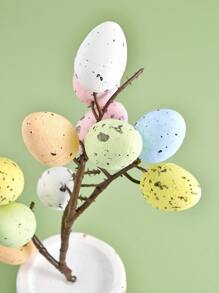 1pc Plastic Decoration Craft, Creative Egg Design Festival Decoration For Easter Day - Multicolor - View 2