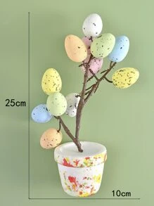 1pc Plastic Decoration Craft, Creative Egg Design Festival Decoration For Easter Day - Multicolor - View 3
