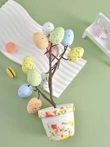 1pc Plastic Decoration Craft, Creative Egg Design Festival Decoration For Easter Day - Multicolor - View 4