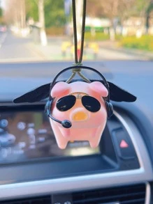 1pc Cartoon Pig Design Car Hanging Ornament