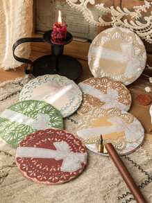 30入組花朵圖案材料紙 - 粉色 - 查看 4